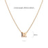 Initials Brick Alphabet Letter Necklace Rose Gold Layered Steel Jewellery